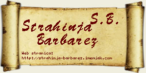 Strahinja Barbarez vizit kartica
